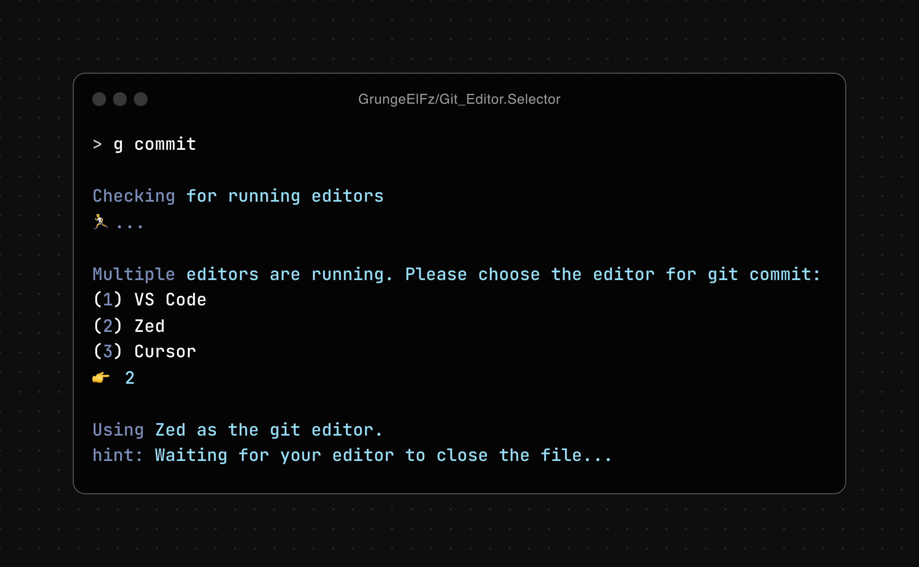 Git Editor Selector